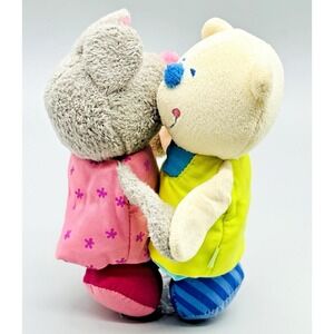 HABA Hugging Holding Hands Mouse Bear Plush Stuffed Animal Magnetic 6 inch